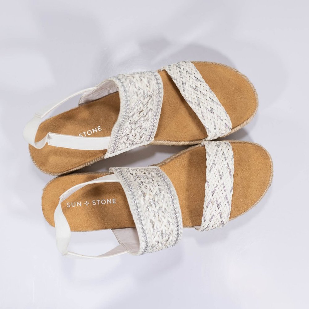 Sun + Stone Karli Sling Back Wedge Flatform Sandal - Picture 10 of 13